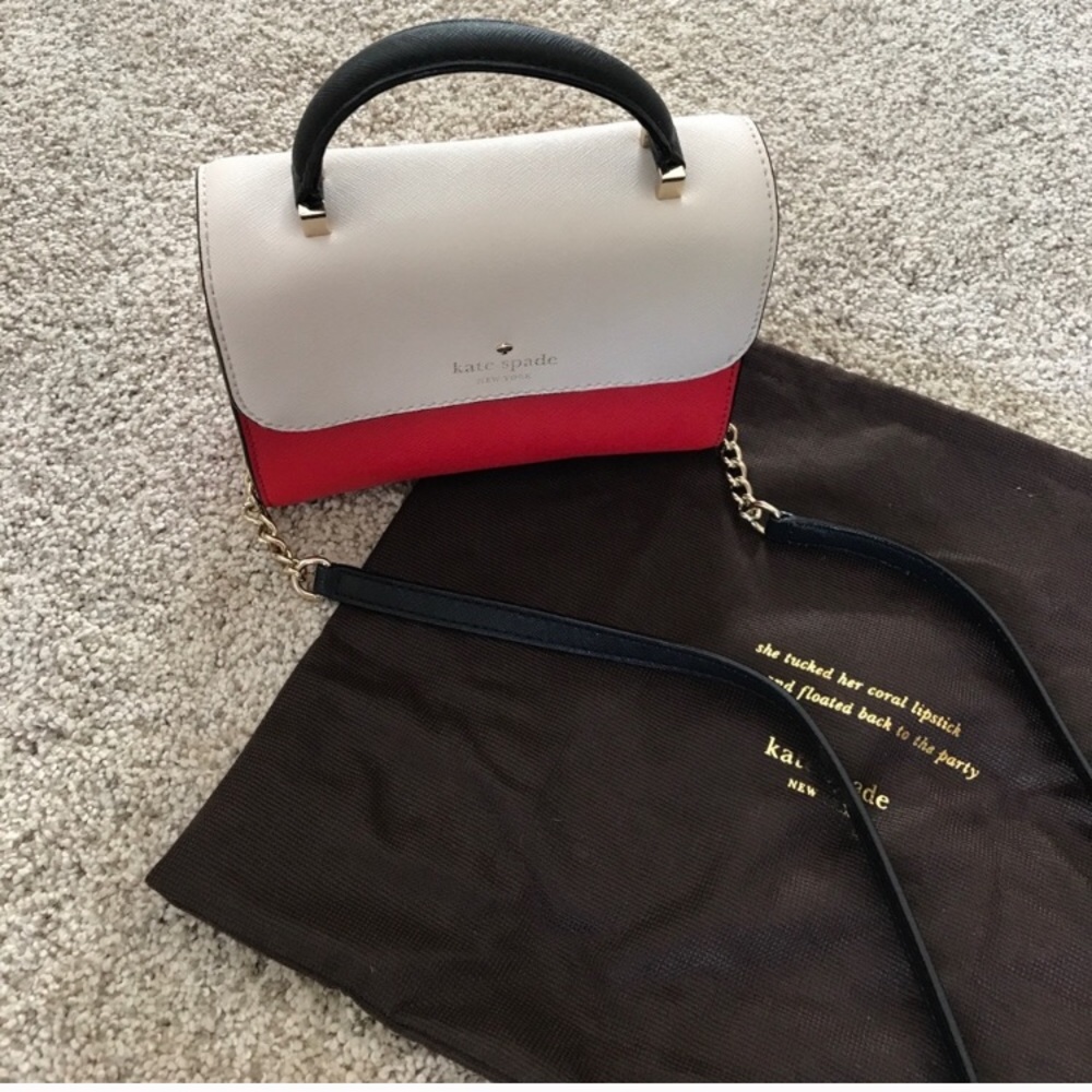 Kate Spade Red and White Crossbody Bag